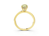 Yellow gold Fancy Yellow Marquise Cut Solitaire Diamond Ring with Prong Setting and Plain Band_3