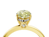 Yellow gold Fancy Yellow Marquise Cut Solitaire Diamond Ring with Prong Setting and Plain Band_4