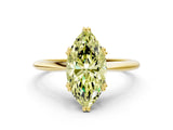 Yellow gold Fancy Yellow Marquise Cut Solitaire Diamond Ring with Six-Prong Setting and Classic Band_12
