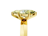 Yellow gold Fancy Yellow Marquise  Cut Solitaire Engagement Ring with Flat Band and Four-Prong Setting