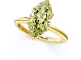 Yellow gold Fancy Yellow Marquise  Cut Solitaire Engagement Ring with Four-Prong Setting and Classic Band_1