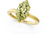 Yellow gold Fancy Yellow Marquise  Cut Solitaire Engagement Ring with Four-Prong Setting on a Classic Band_1