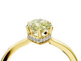 Yellow gold Fancy Yellow Marquise  Cut Solitaire Engagement Ring with Four-Prong Setting on a Classic Band_4