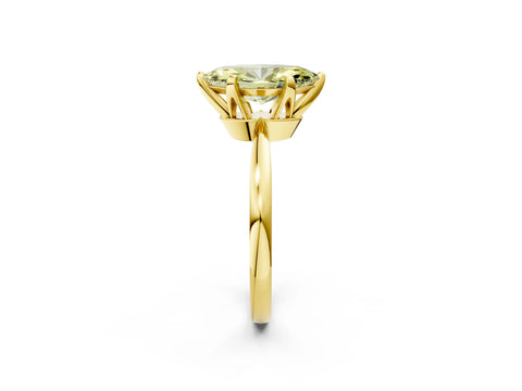 Yellow gold Fancy Yellow Marquise Cut Solitaire Engagement Ring with Six-Prong Setting and Tapered Band_2