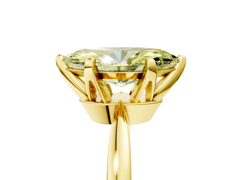 Yellow gold Fancy Yellow Marquise Cut Solitaire Engagement Ring with Six-Prong Setting and Tapered Band_5
