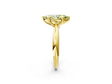 Yellow gold Fancy Yellow Marquise  Cut Solitaire Engagement Ring with Tapered Band and Four-Prong Setting 3