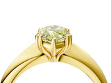 Yellow gold Fancy Yellow Marquise  Cut Solitaire Engagement Ring with Tapered Band and Four-Prong Setting 5