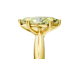 Yellow gold Fancy Yellow Marquise  Cut Solitaire Engagement Ring with Tapered Band and Four-Prong Setting