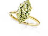 Yellow gold Fancy Yellow Marquise  Cut Solitaire Engagement Ring with Thin Band and Four-Prong Setting_4