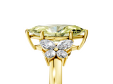 Yellow gold Fancy Yellow Marquise  Cut Solitaire Floral Diamond Ring with Four-Prong Setting_5