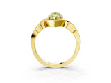 Yellow gold Fancy Yellow Marquise Cut Solitaire Intertwined Band Prong Setting Ring_3