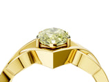 Yellow gold Fancy Yellow Marquise Cut Solitaire Intertwined Band Prong Setting Ring_4