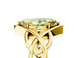 Yellow gold Fancy Yellow Marquise Cut Solitaire Intertwined Band Prong Setting Ring_5