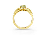 Yellow gold Fancy Yellow Marquise Cut Solitaire Milgrain Leaf Band with Prong Setting_3