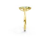 Yellow gold Fancy Yellow Marquise  Cut Solitaire Ring with Cathedral Band and Four-Prong Setting_2
