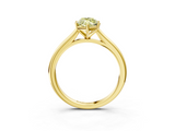 Yellow gold Fancy Yellow Marquise  Cut Solitaire Ring with Cathedral Band and Four-Prong Setting_3