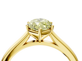 Yellow gold Fancy Yellow Marquise  Cut Solitaire Ring with Cathedral Band and Four-Prong Setting_4