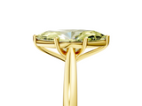 Yellow gold Fancy Yellow Marquise  Cut Solitaire Ring with Cathedral Band and Four-Prong Setting_5