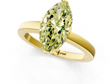 Yellow gold Fancy Yellow Marquise  Cut Solitaire Ring with Four-Prong Setting and Classic Band_1