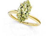 Yellow gold Fancy Yellow Marquise  Cut Solitaire Ring with Thin Band and Four-Prong Setting_1
