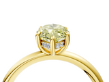 Yellow gold Fancy Yellow Marquise  Cut Solitaire Ring with Thin Band and Four-Prong Setting_4