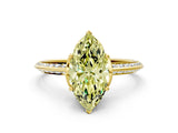 Yellow gold Fancy Yellow Marquise Cut Solitaire Split Shank Pave Diamond Engagement Ring with Four-Prong Setting_24