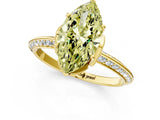 Yellow gold Fancy Yellow Marquise Cut Solitaire Split Shank Pave Diamond Engagement Ring with Four-Prong Setting_25