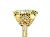 Yellow gold Fancy Yellow Marquise Cut Solitaire Split Shank Pave Diamond Engagement Ring with Four-Prong Setting_5