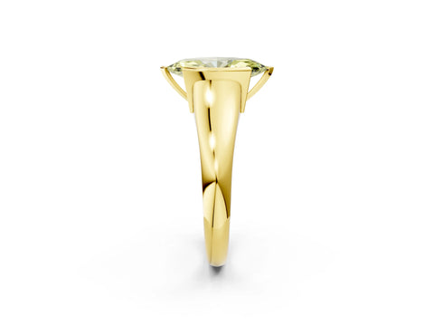 Yellow gold Fancy Yellow Marquise Cut Solitaire Tension Set Diamond Ring with Split Shank Band_2