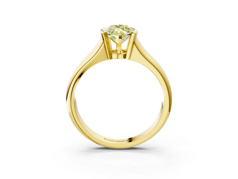 Yellow gold Fancy Yellow Marquise Cut Solitaire Tension Set Diamond Ring with Split Shank Band_3