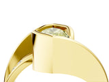 Yellow gold Fancy Yellow Marquise Cut Solitaire Tension-Set Diamond Split Shank Ring_4