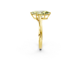 Yellow gold Fancy Yellow Marquise  Cut Solitaire Twist Band Ring with Four-Prong Setting_2