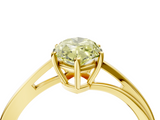 Yellow gold Fancy Yellow Marquise  Cut Solitaire Twist Band Ring with Four-Prong Setting_4