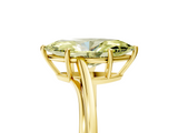 Yellow gold Fancy Yellow Marquise  Cut Solitaire Twist Band Ring with Four-Prong Setting_5