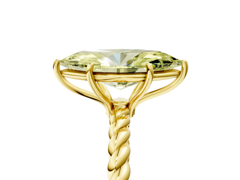 Yellow gold Fancy Yellow Marquise Cut Solitaire Twisted Band 4-Prong Ring_5