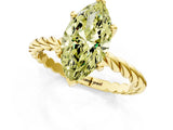 Yellow gold Fancy Yellow Marquise  Cut Solitaire Twisted Band with Four-Prong Setting_30