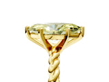 Yellow gold Fancy Yellow Marquise  Cut Solitaire Twisted Band with Four-Prong Setting_34