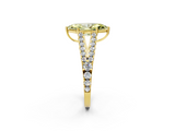 Yellow gold Fancy Yellow Marquise  Cut Split Shank Pave Diamond Engagement Ring with Four-Prong Setting_2
