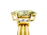 Yellow gold Fancy Yellow Marquise  Cut Three-Stone Channel Set Ring with Bar Prongs_5