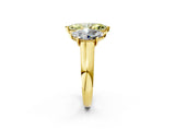 Yellow gold Fancy Yellow Marquise Cut Three-Stone Diamond Ring with Prong Setting on a Classic Band_14