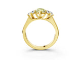 Yellow gold Fancy Yellow Marquise Cut Three-Stone Diamond Ring with Prong Setting on a Classic Band_15