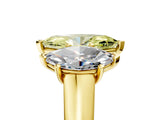 Yellow gold Fancy Yellow Marquise Cut Three-Stone Diamond Ring with Prong Setting on a Classic Band_17