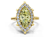 Yellow gold Fancy Yellow Marquise  Diamond Cluster Halo Solitaire with Four-Prong Setting_23