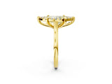 Yellow gold Fancy Yellow Marquise  Diamond Cluster Halo Solitaire with Four-Prong Setting_25