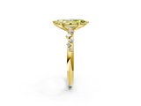 Yellow gold Fancy Yellow Marquise  Diamond Cluster Prong-Set Solitaire Ring_2