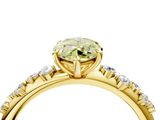 Yellow gold Fancy Yellow Marquise  Diamond Cluster Prong-Set Solitaire Ring_4