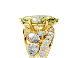 Yellow gold Fancy Yellow Marquise  Diamond Halo Ring with Marquise and Pavé Band in Prong Setting_5