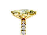Yellow gold Fancy Yellow Marquise  Diamond Pavé Band Solitaire with Four-Prong Setting_5