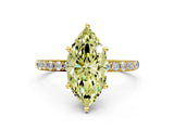 Yellow gold Fancy Yellow Marquise  Diamond Pavé Band with Six-Prong Setting_19