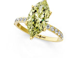 Yellow gold Fancy Yellow Marquise  Diamond Pavé Band with Six-Prong Setting_20
